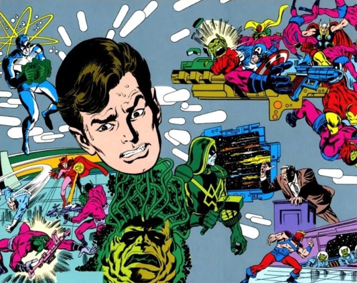 The Kree-Skrull War from "Blockbusters of the Marvel Universe" #1.