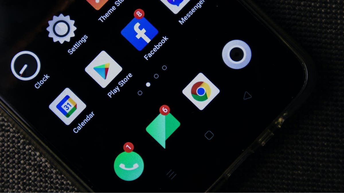 Screenshot des Android-Startbildschirms.
