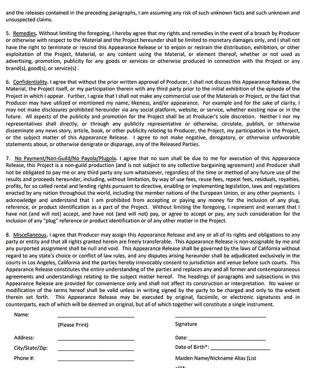 The form included a confidentiality clause that banned students and teachers from discussing or making 'negative' statements about the project.