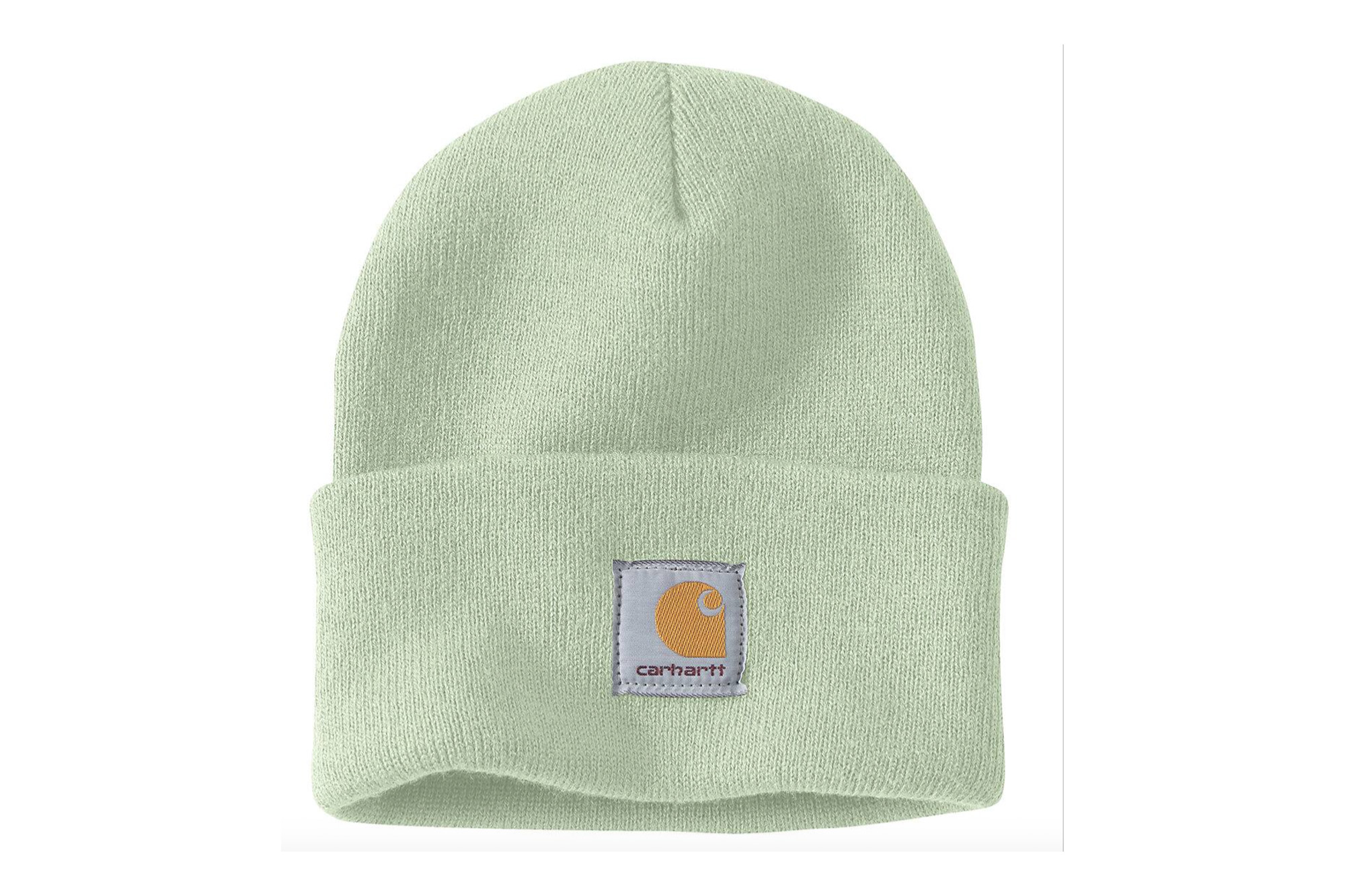 Eine hellgrüne Carhartt-Mütze