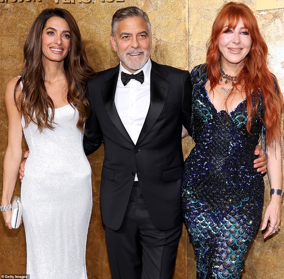 Terrific: They also got in a bit of hobnobbing with none other than beauty mogul Charlotte Tilbury, who made a splash in an eye-popping dress with a design reminiscent of fish scales