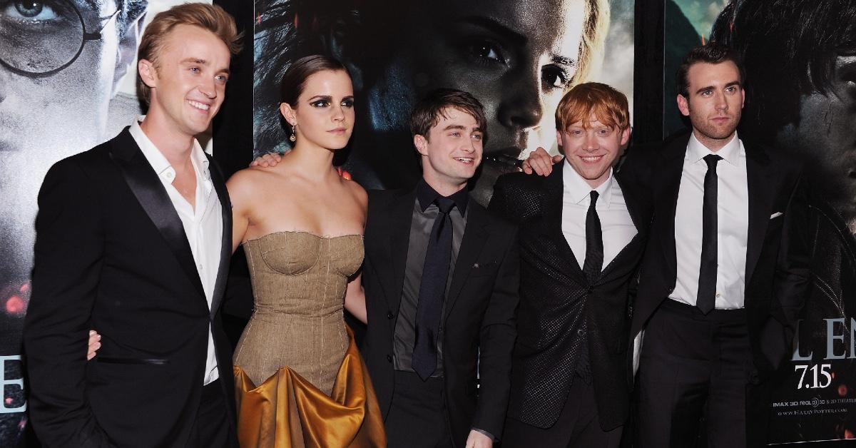(LR): Tom Felton, Emma Watson, Daniel Radcliffe, Rupert Grint und Matthew Lewis bei „Harry Potter und die Heiligtümer des Todes“ Pt.  2'-Premiere