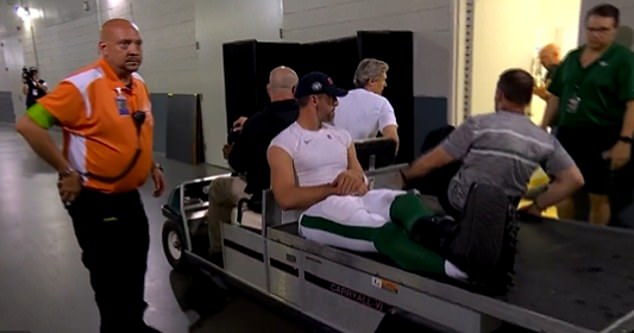 Rodgers erlitt dann nur vier Spielzüge nach seinem New York Jets-Debüt einen Riss der linken Achillessehne