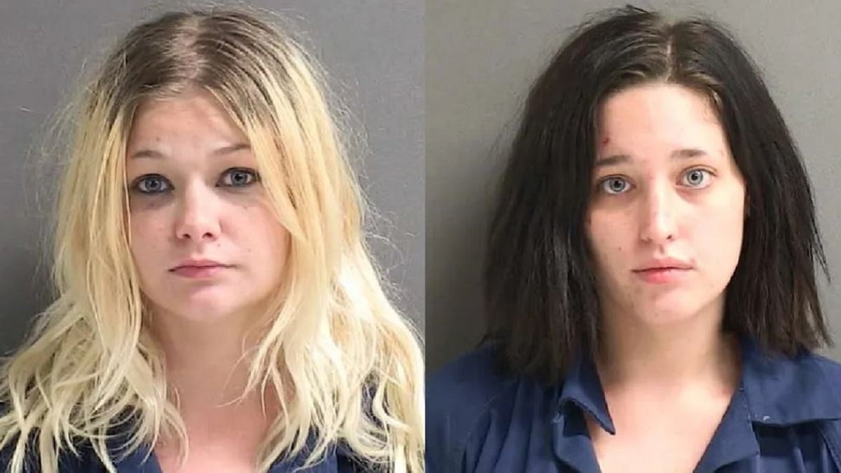 Die Florida-Verdächtigen Brianna Lafoe (links) und Sierra Newell (rechts) waren auf Buchungsfotos emotionslos zu sehen