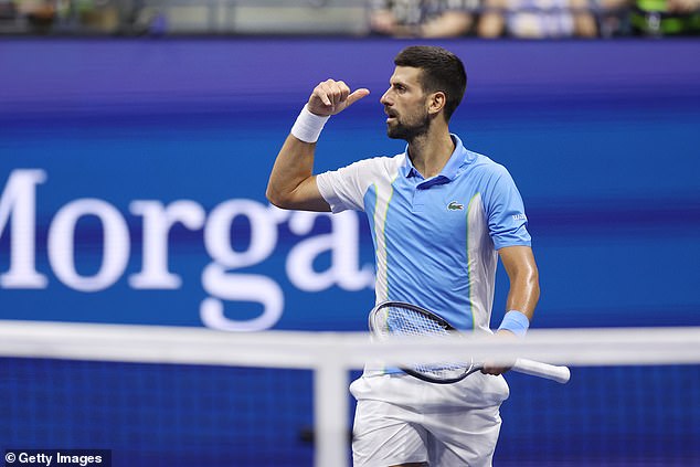 Novak Djokovic kopierte Ben Sheltons Telefonknall-Jubel, nachdem er ihn im Halbfinale der US Open besiegt hatte