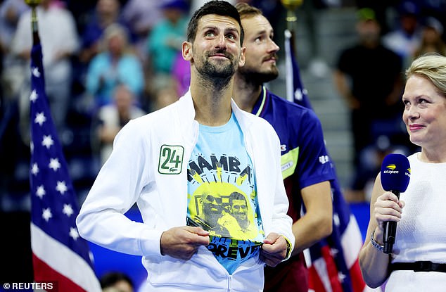 Novak Djokovic würdigte Kobe Bryant, nachdem er am Sonntag seinen 24. Grand-Slam-Titel gewonnen hatte