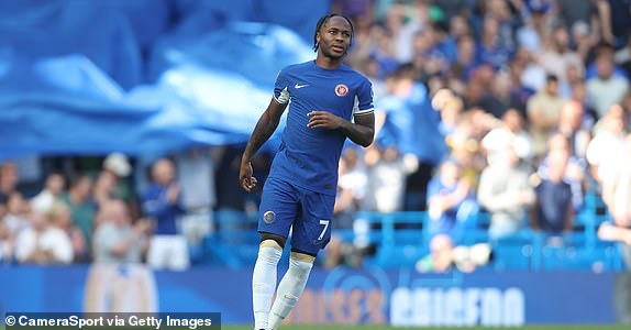LONDON, ENGLAND - SEPTEMBER 2: Chelsea's Raheem Sterling during the Premier League match between Chelsea FC and Nottingham Forest at Stamford Bridge on September 2, 2023 in London, England. (Photo by Rob Newell - CameraSport via Getty Images)