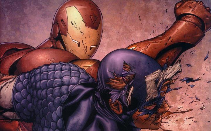 Iron Man and Captain America in Civil War