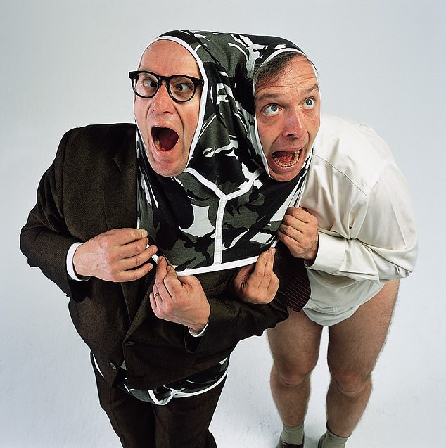 Rik Mayall (right) and Adrian Edmondson as they appear in 'Bottom', at the Hammersmith Apollo