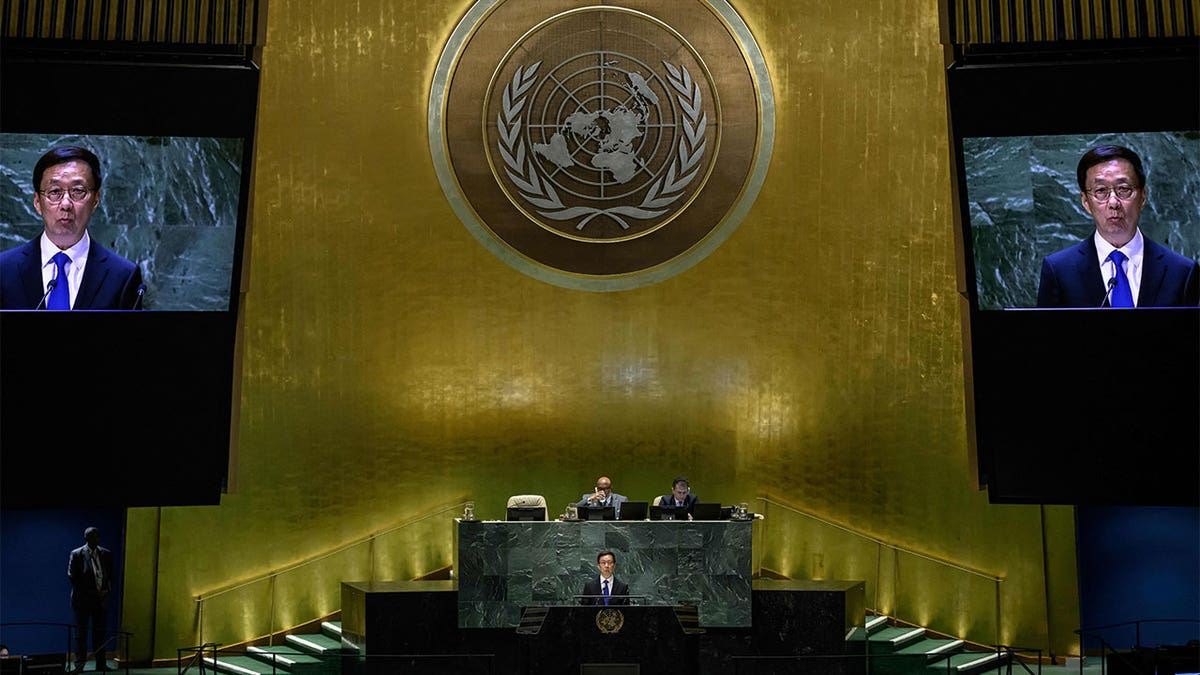 Chinas Vizepräsident Han Zheng spricht vor der Generalversammlung der Vereinten Nationen