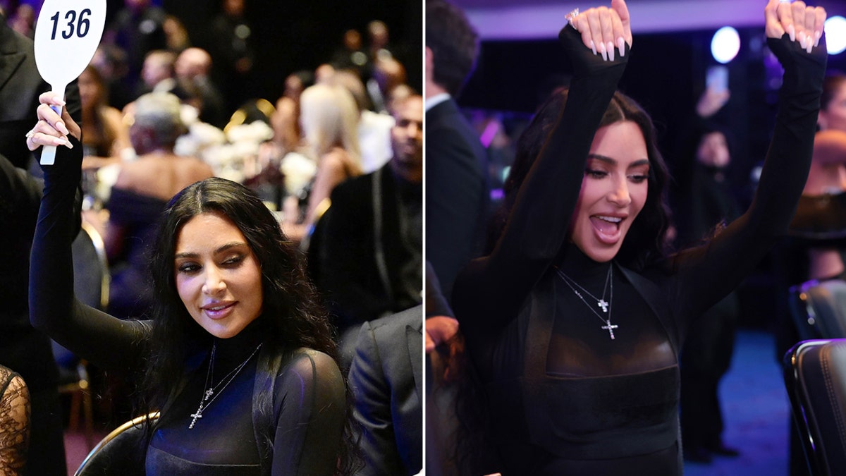 Kim Kardashian trägt bei einer Wohltätigkeitsveranstaltung ein durchsichtiges schwarzes Kleid