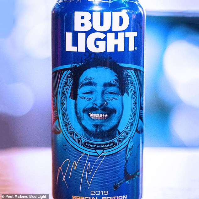 Strahlender Star: Im Jahr 2019 hatte der Rapper sogar sein Gesicht auf einer Dose Bud Light abgebildet, die bei seinen Millionen Fans ein Sammlerstück ist