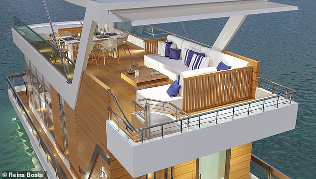 Die Kollektion umfasst fünf Modelle, von „schwimmenden Wohnmobilen“ bis hin zu luxuriösen zweistöckigen „Eigentumswohnungen am Wasser“ (siehe Abbildung oben).