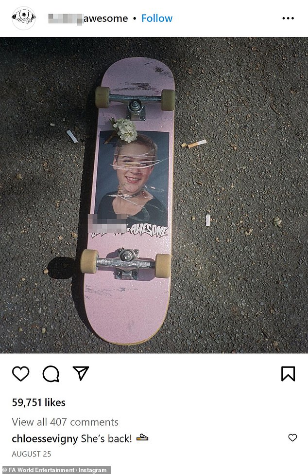 Sie ist zurück!  Die Leinwandsirene feierte ihr neu veröffentlichtes Skateboard mit der Marke F*cking Awesome