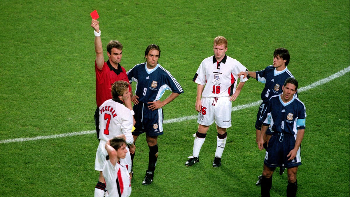 David Beckham red card