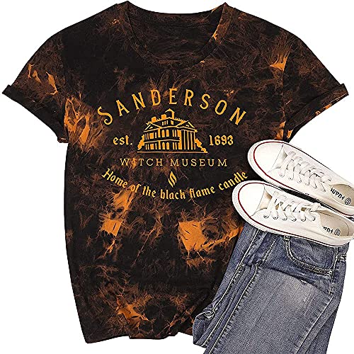 T&Twenties Damen Hocus Pocus Halloween Shirts Casual Sanderson Sisters Squad T-Shirt Kurzarm Grafik T-Shirts Tops
