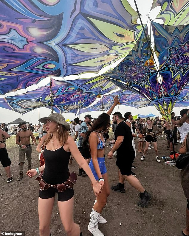 Maya Peretz is seen  dancing at the festival before the carnage ensued early on Saturday