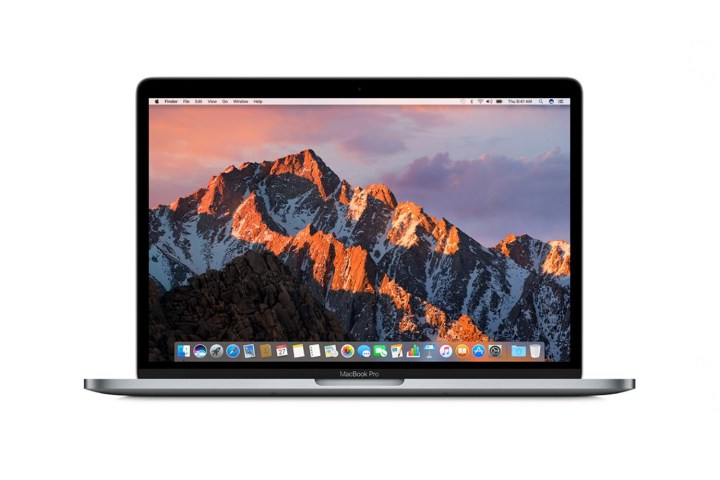 Das 13-Zoll Apple MacBook Pro auf weißem Hintergrund.