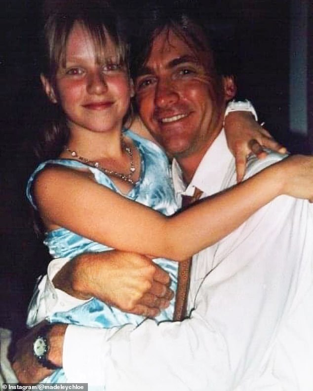 Chloe as a child with dad Richard, who played an important role in getting her the help she needed when she was struggling in her twenties