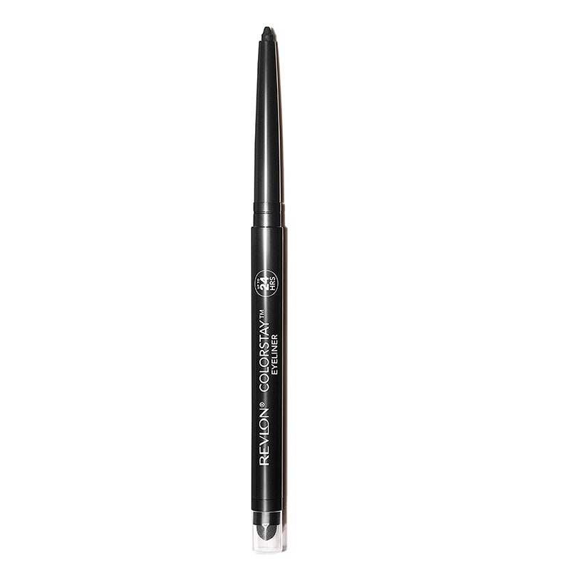 Der schwarze Revlon ColorStay Eyeliner Pencil auf weißem Hintergrund
