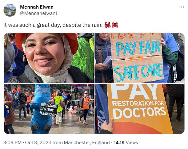 Dr Elwan, an NHS medic part way through her training to become a neurology specialist recently boasted of taking in strike action that has devastated the NHS