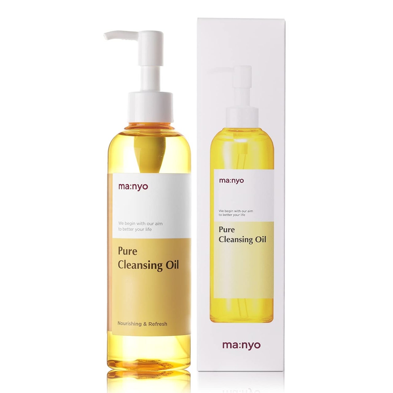 Manyo Factory Pure Cleansing Oil and box on white background
