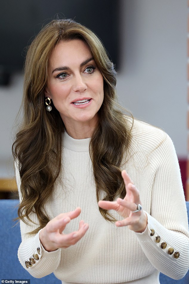 Princess Kate chatted to the students and members of the student union about how wellbeing is looked after