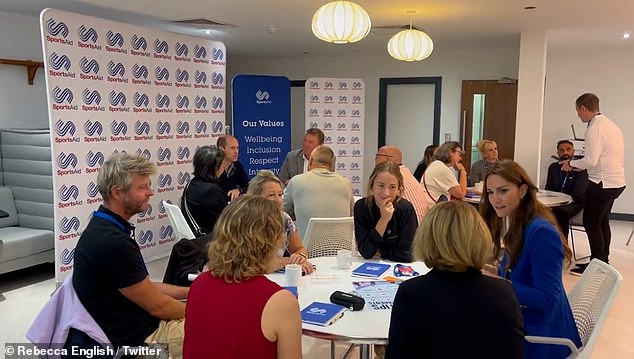 Kate, 41, sat down with officials from SportsAid and the BelievePerform charity, which collaborate to run the workshop
