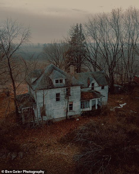 This abandoned house in mid-west America is 'mostly empty and gutted now but still has an incredible exterior', Ben says