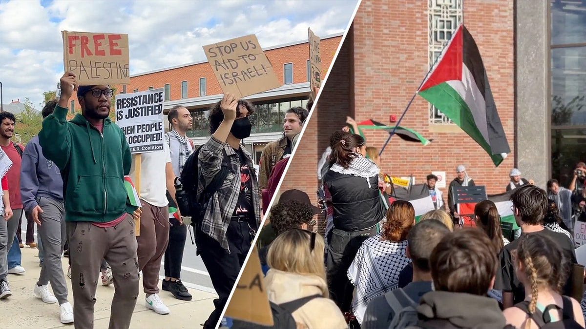 Protest von Studenten gegen den Krieg zwischen Israel und der Hamas