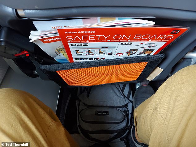 During the easyJet flight, 'the bonhomie-infused crew zipped up and down with the drinks and snacks trolley'