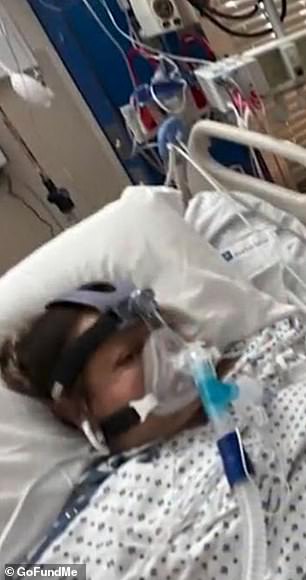 Frau Barajas, 40, unterzog sich nach einem monatelangen Krankenhausaufenthalt im Kampf gegen die schreckliche Infektion einer lebensrettenden Amputationsoperation