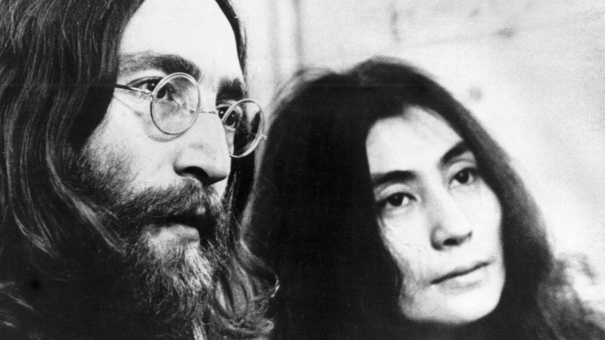 John Lennon mit Yoko Ono