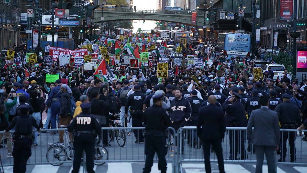 NYPD reagiert auf Pro-Palästina-Proteste