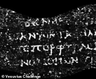 Naders Ergebnisse zeigen zum ersten Mal seit Tausenden von Jahren deutlich die griechische Beschriftung des Manuskripts