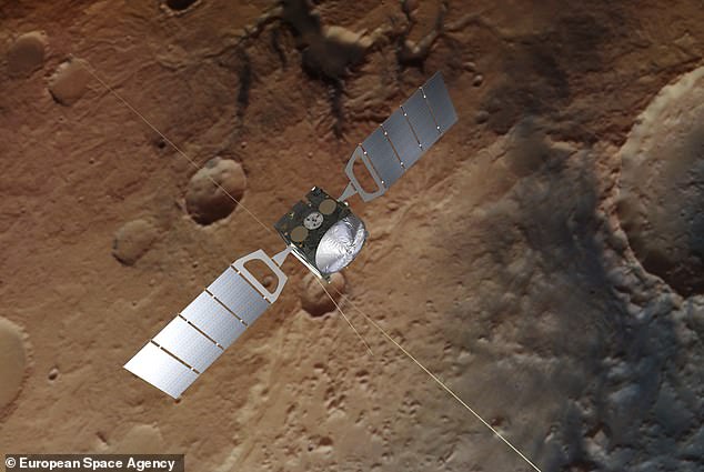 Orbiter: Das Video wurde mit Hilfe von Bildern zusammengestellt, die von der ESA-Raumsonde Mars Express (im Bild) aufgenommen wurden, die seit zwei Jahrzehnten die Marsoberfläche kartiert