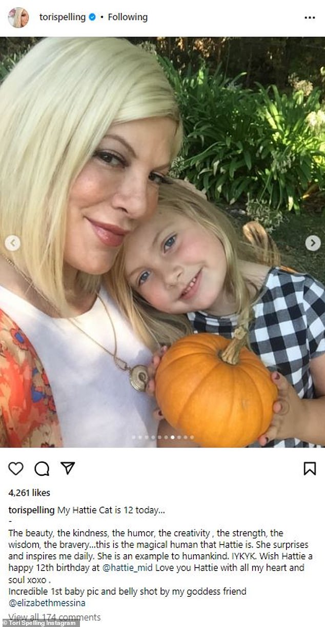 Während Dean sich am Dienstag für staatliche Unterstützung anstellte, wünschte Tori auf Instagram ihrer Tochter Hattie alles Gute zum 12. Geburtstag