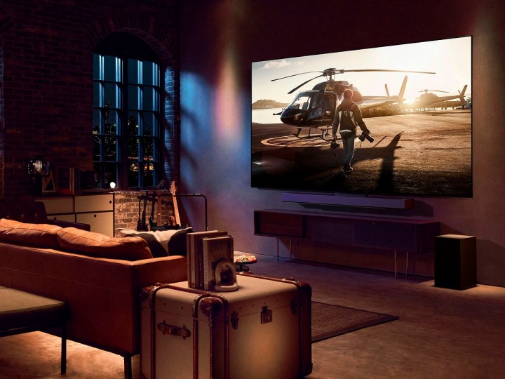 Der LG C3 Series OLED 4K-Fernseher in einem Wohnzimmer.