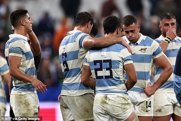Argentinien wurde von Neuseeland geschlagen, als die Mannschaft aus der Rugby-Weltmeisterschaft ausschied