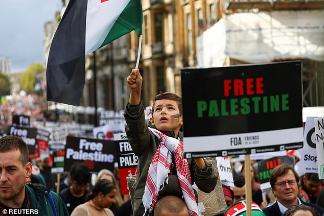 Around 1,000 Met Police officers are on duty to monitor events in the capital after a similar event last week saw tens of thousands turn out in solidarity with Palestinians trapped in the Gaza strip