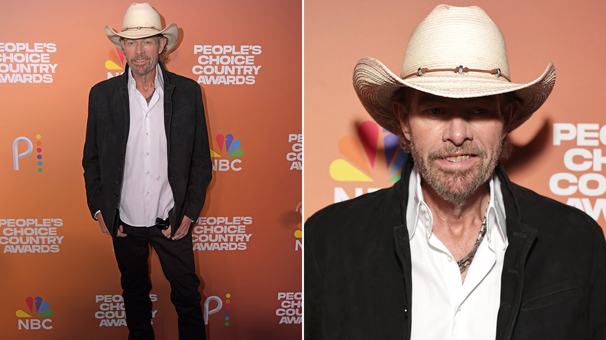 Toby Keith trägt Cowboyhut und Blazer bei den Peoples Choice Country Awards