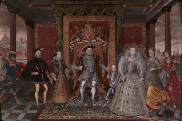 Ein Gemälde von Heinrich VIII. und der Tudor-Dynastie