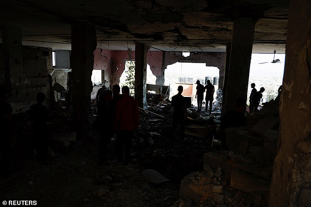 Pictures appear to show parts of the mosque in the Jenin refugee camp completely destroyed
