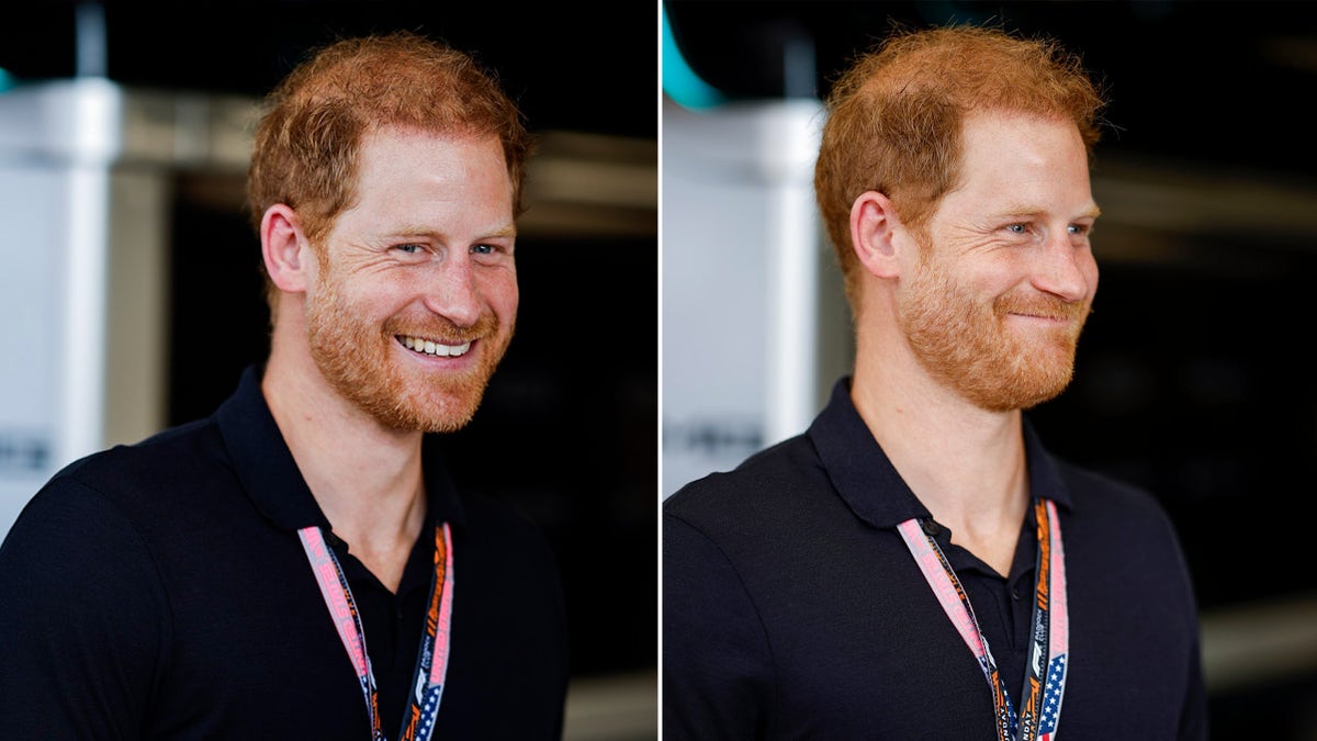 Prinz Harry lacht über die Mercedes-Garage F1