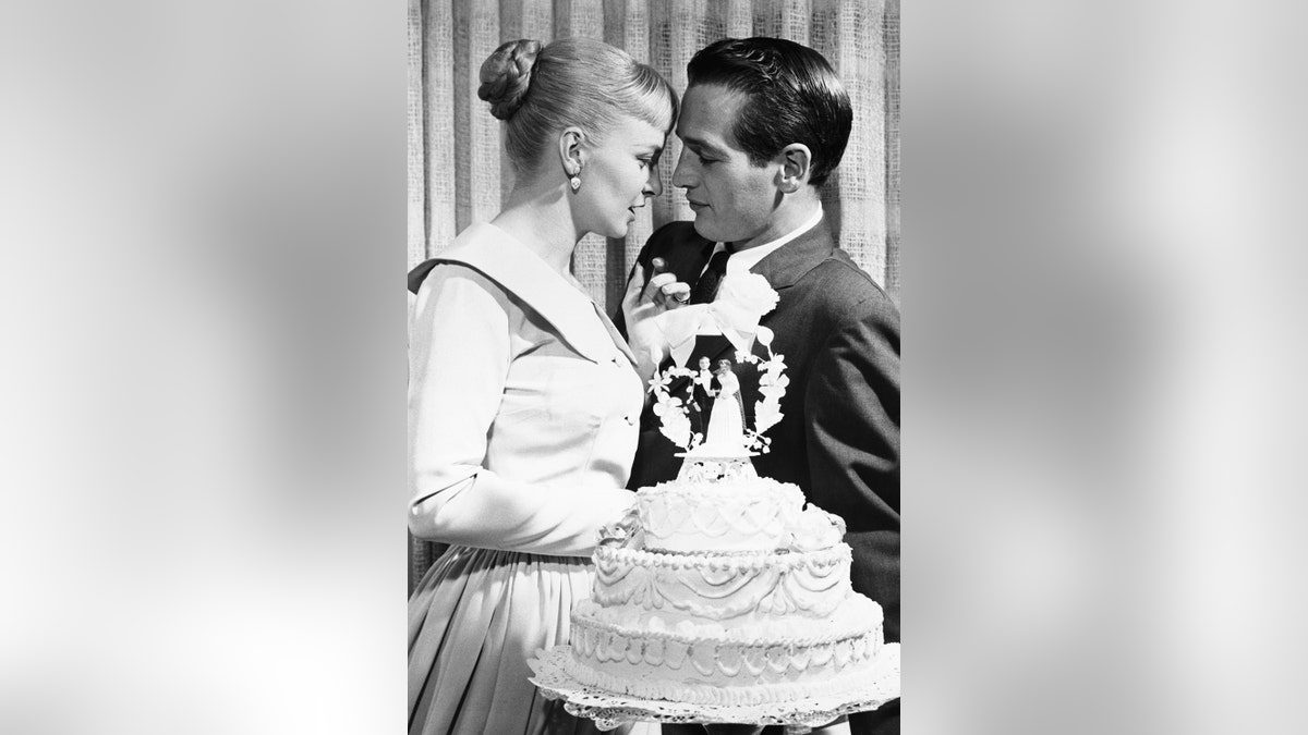 Paul Newman und Joanne Woodward an ihrem Hochzeitstag