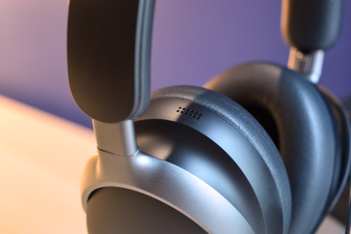 Bose QuietComfort Ultra Headphones. Top of earcup close-up.