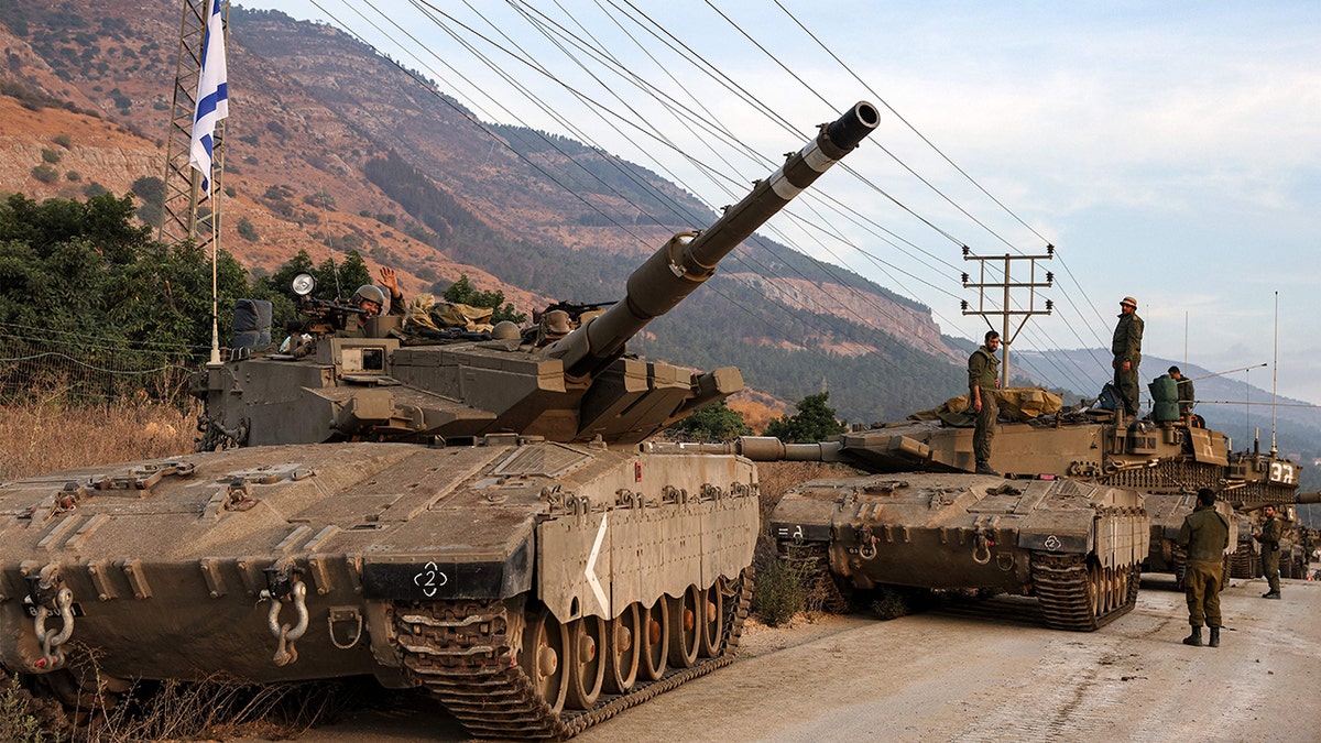 Panzer nahe der Grenze zum Libanon