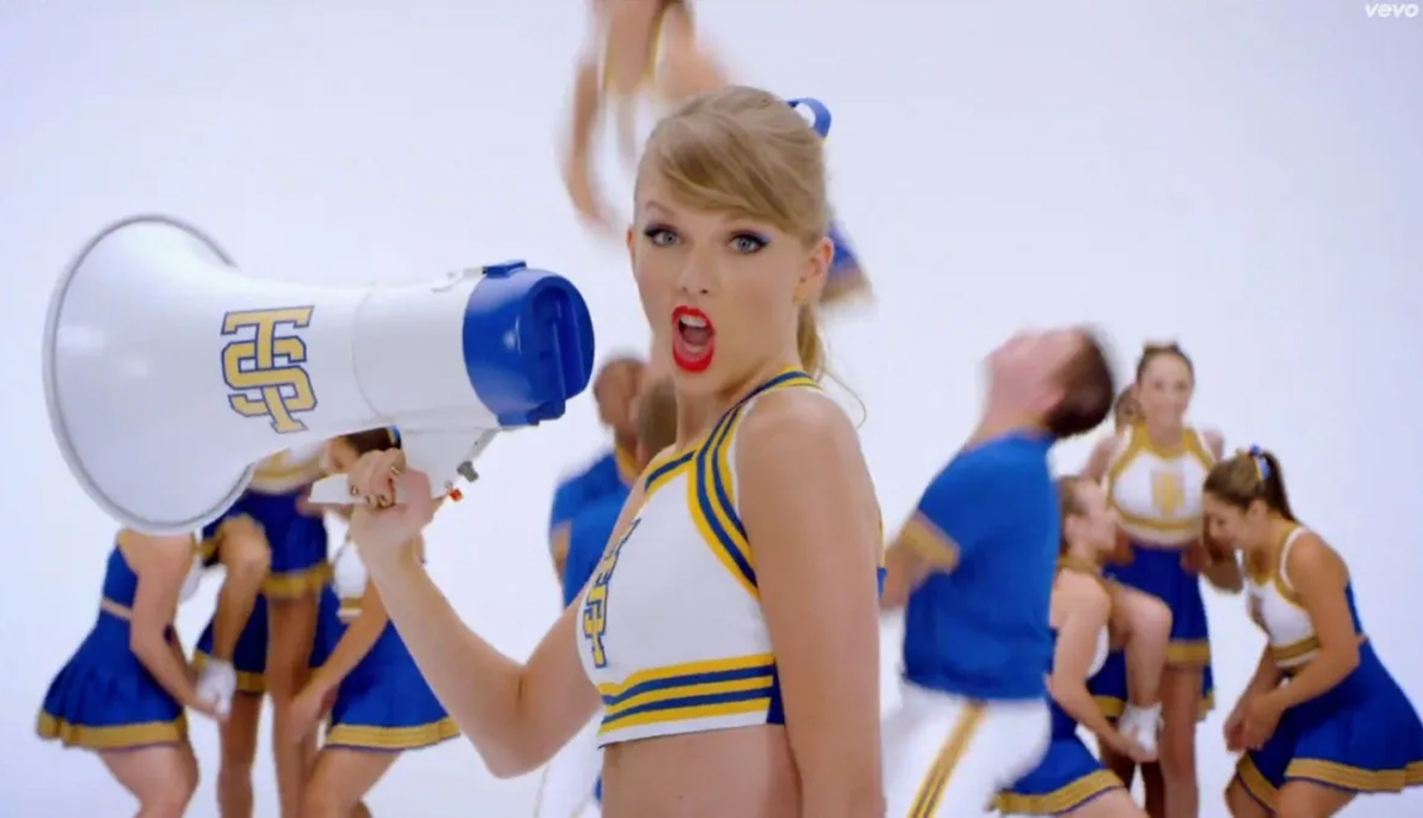 Taylor Swift verkleidet als Cheerleaderin "Abschütteln" Video