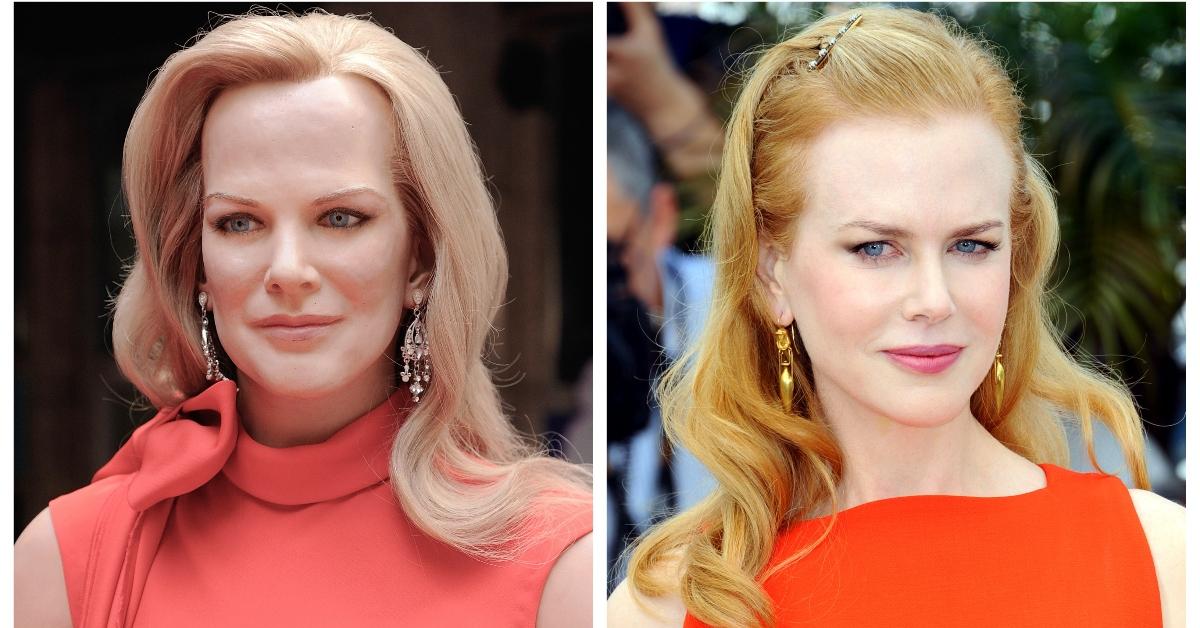 Nicole Kidman Wachsfigur und Nicole Kidman selbst