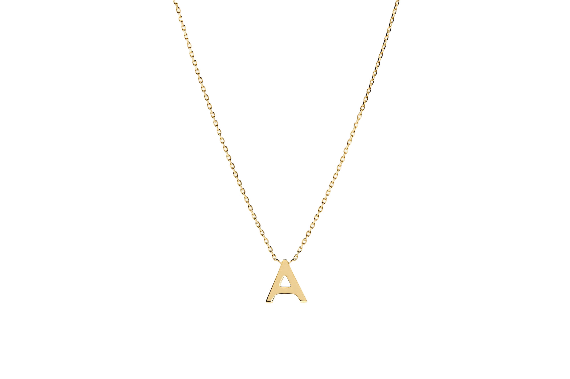 Ein Gold "A" Initiale Halskette